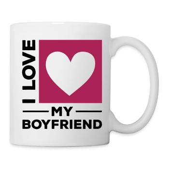 i love my boyfriend - Tasse - Weiß - Rechts