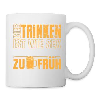 Bier - Ist wie Sex ... - Tasse - Weiß - Rechts