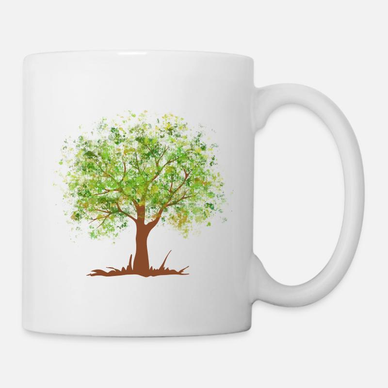 Sommer grüner Baum - Tasse - Weiß