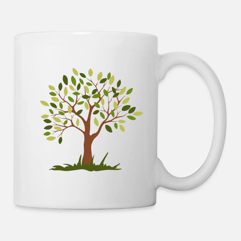beautiful green tree - Mug - white