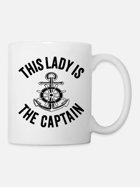 Cette dame est le capitaine - Mug blanc - blanc