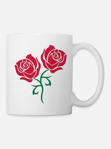 roses - Tasse - Weiß