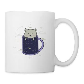 Chat dans une tasse Galaxy - Mug blanc - blanc - Droite