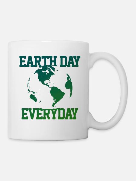 Jour de la terre bio t-shirt femmes cadeau de protection de l'environnement - Mug blanc - blanc