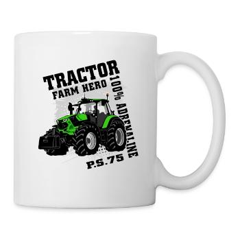 Tractor - tug - farmer - farmer - Mug - white - Right