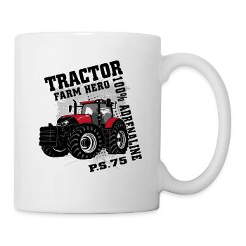 Tractor - tug - farmer - farmer - Mug - white - Right
