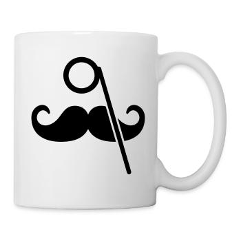 moustache - Mug blanc - blanc - Droite