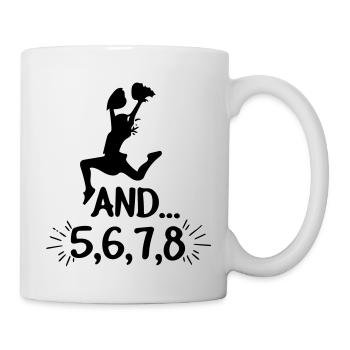 Cool und 5, 6, 7, 8 Cheerleading Coaches Geschenk - Tasse - Weiß - Rechts