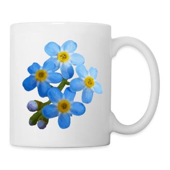 Das Sumpf-vergiss-mein-nicht ist ein Blickfang - Tasse - Weiß - Rechts