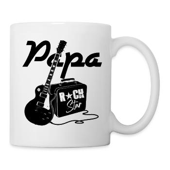 Papa rock star - Mug blanc - blanc - Droite
