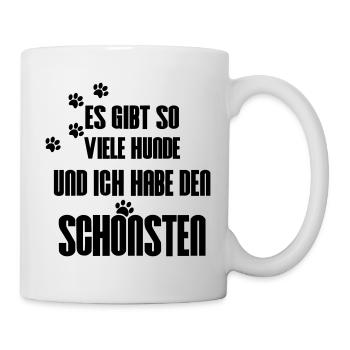 Hunde Pfoten - Tasse - Weiß - Rechts