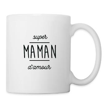 Super maman d'amour - Mug blanc - blanc - Droite
