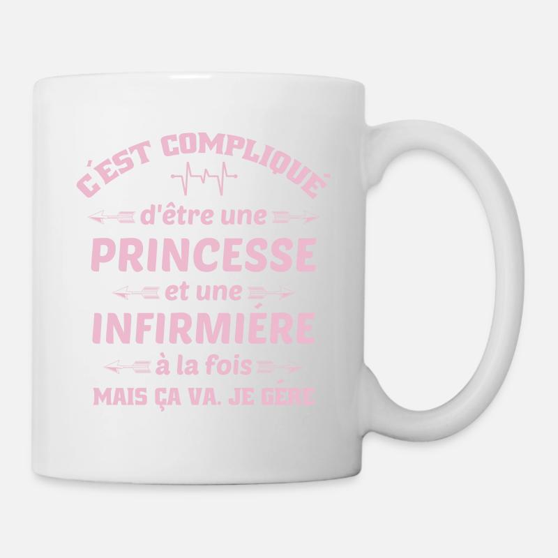 infirmiére, princesse, soignante - Mug blanc - blanc