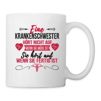 Krankenschwester Superheldin - Tasse - Weiß - Rechts
