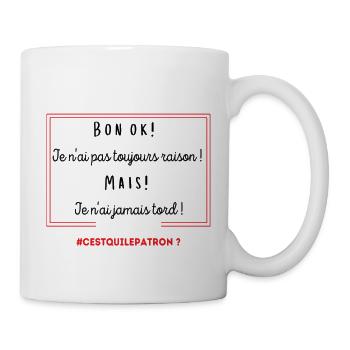 C'est qui le patron ? - Mug blanc - blanc - Droite