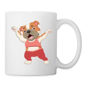 Chien fitness gym chien de sport - Mug blanc - blanc - Droite