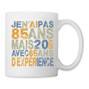 je n'ai pas 85 ans, anniversaire 85 ans - Mug blanc - blanc - Droite