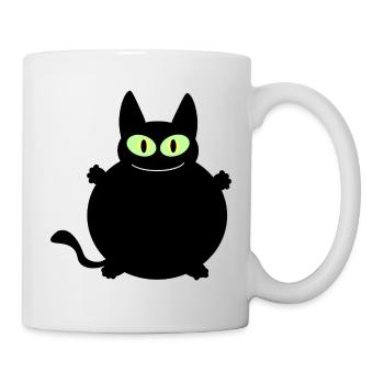 T-shirt gros chat, chat rond - chats ronds - Mug blanc - blanc - Droite