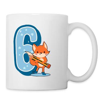 6th birthday six years first grader school child - Mug - white - Right