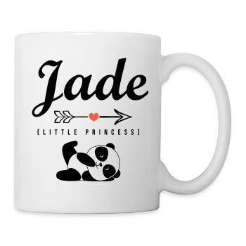 Vorname Jade personalisierte T-Shirt Weihnachtsgeschenk - Tasse - Weiß - Rechts