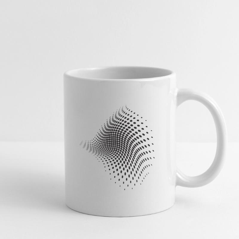 Optical illusion pattern shapes geometry gift Mug