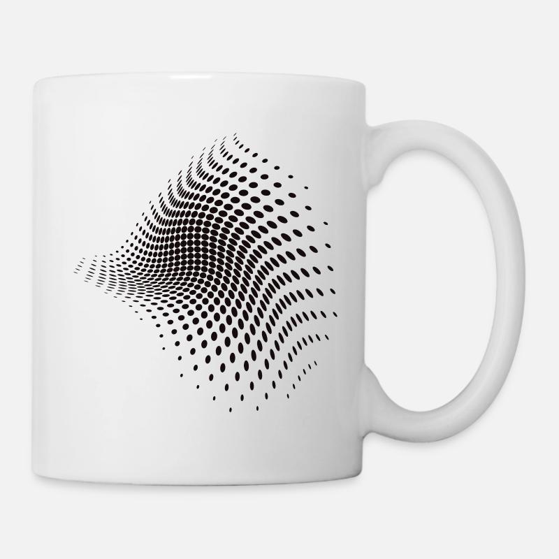 Optische Illusion Muster Formen Geometrie Geschenk - Tasse - Weiß