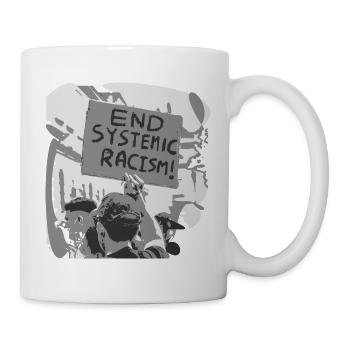 Against racism, anti racism, demonstration - Mug - white - Right