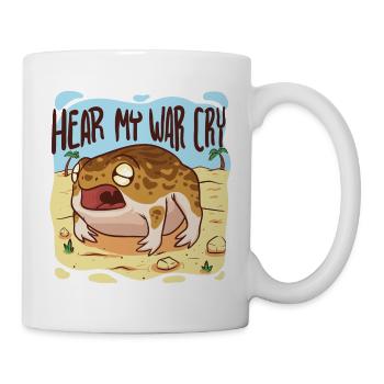 War cry of an angry desert frog - Mug - white - Right