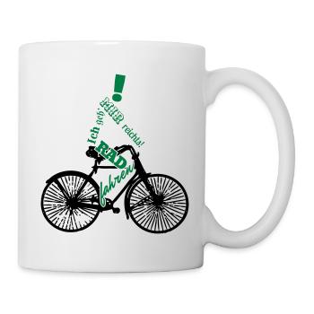 Mir reichts! Ich geh' Rad fahren - Tasse - Weiß - Rechts
