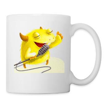 Cool et drôle chanteur Monster MathBatt - Mug blanc - blanc - Droite