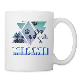 Miami Florida Sommer Sonne Palmen USA Amerika - Tasse - Weiß - Rechts