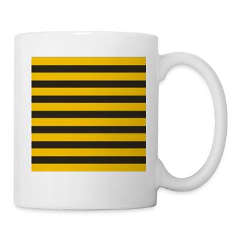 Love Bee Neck Gaiter Bee Stripes Black and Yellow - Mug - white - Right