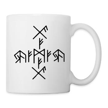 Rune Symbol Geschenk Ornament ethnisch Spirit Art - Tasse - Weiß - Rechts