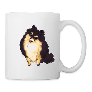 Black Tan Pom - Mug - white - Right