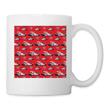 Rennwagen Neck Gator Rennwagen Checkered Flag - Tasse - Weiß - Rechts