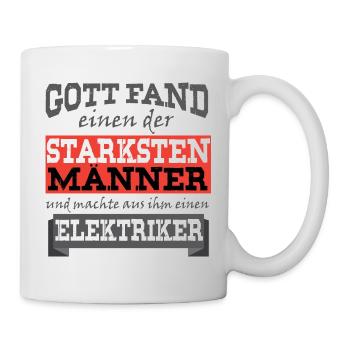 Elektriker - Coole deutsche Elektro-Geschenkidee - Tasse - Weiß - Rechts