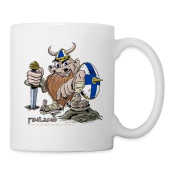 FINLANDE VIKING T-shirts, textiles et idées cadeaux - Mug blanc - blanc - Droite