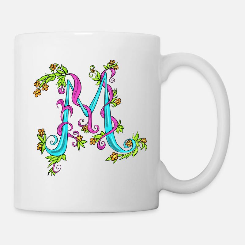 Lettre m - Mug blanc - blanc
