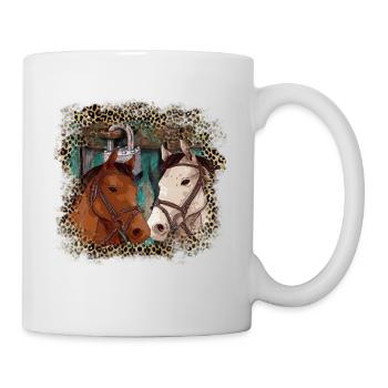 Pferde Aquarell - Tasse - Weiß - Rechts