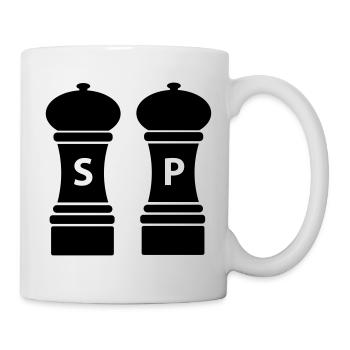 Hobbykoch Geschenkidee Salz und Pfeffer - Tasse - Weiß - Rechts