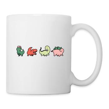 Cute colored dinosaurs - Mug - white - Right