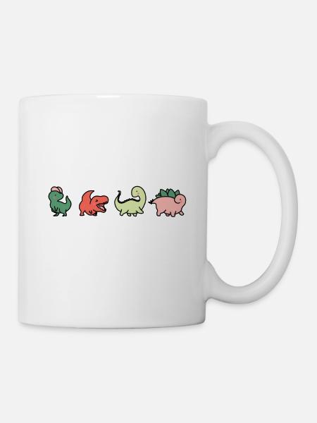 Cute colored dinosaurs - Mug - white