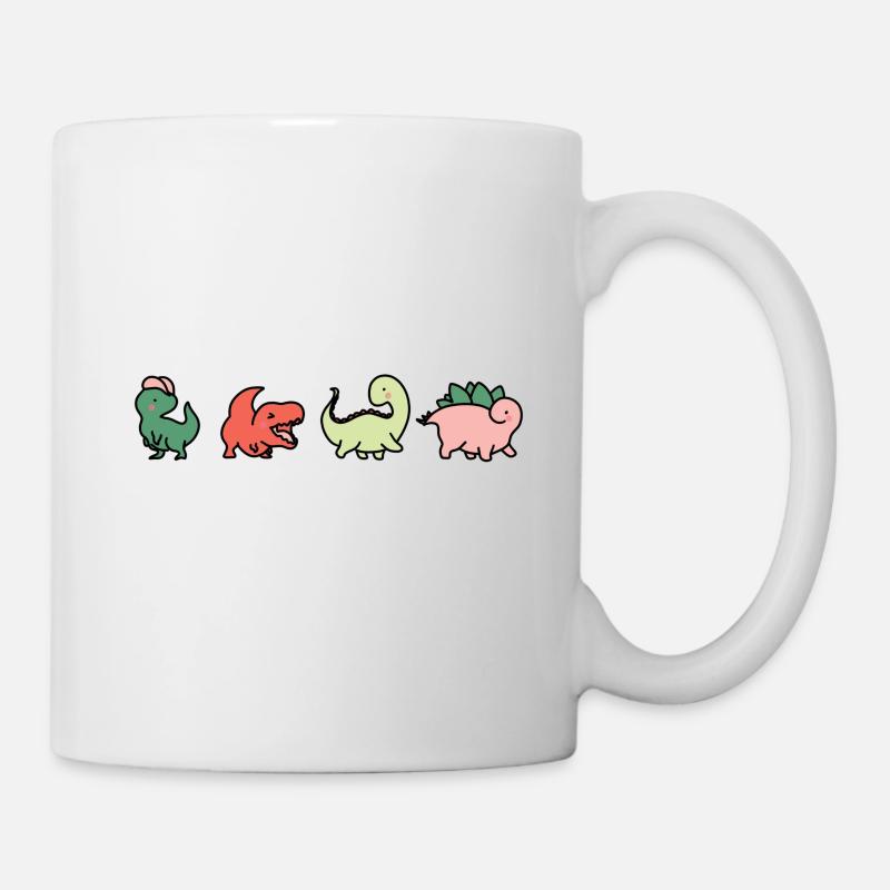 Cute colored dinosaurs - Mug - white