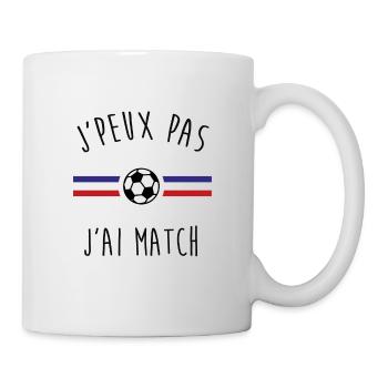 J'peux pas j'ai match - Mug blanc - blanc - Droite