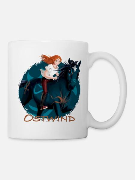 Ostwind Pferd Brandzeichen - Tasse - Weiß