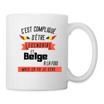 Belgique. t-shirt belgique - Mug blanc - blanc - Droite