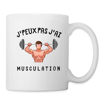 je peux pas j ai musculation humour - Mug blanc - blanc - Droite