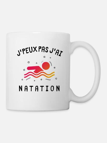 J'peux pas, j'ai natation - Mug blanc - blanc
