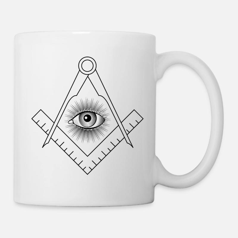 Freimaurerei / Verschwörungstheorie - Tasse - Weiß