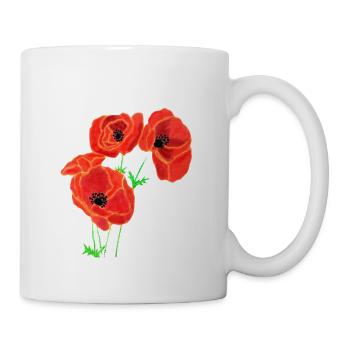 Coquelicots - Mug blanc - blanc - Droite